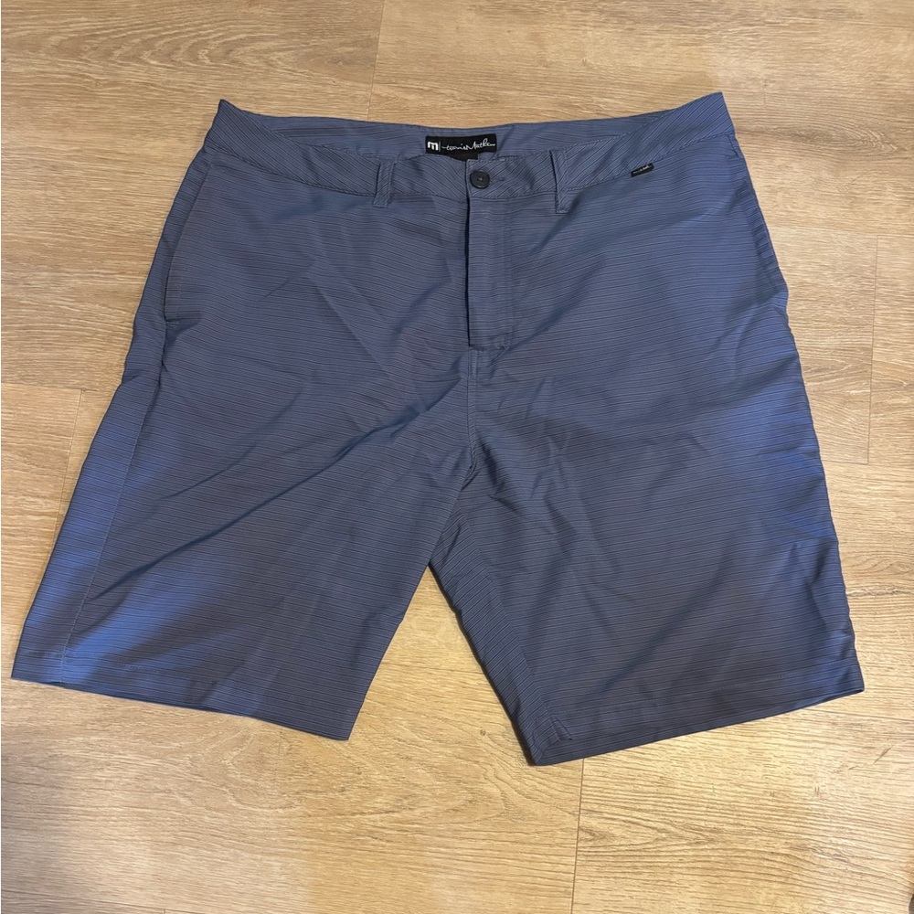 Travis Mathew Men's Navy Blue Flat-Front Shorts